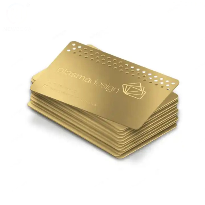 Custom metal business cardss NFC sublimation gold laser engraving cards size blank business cards