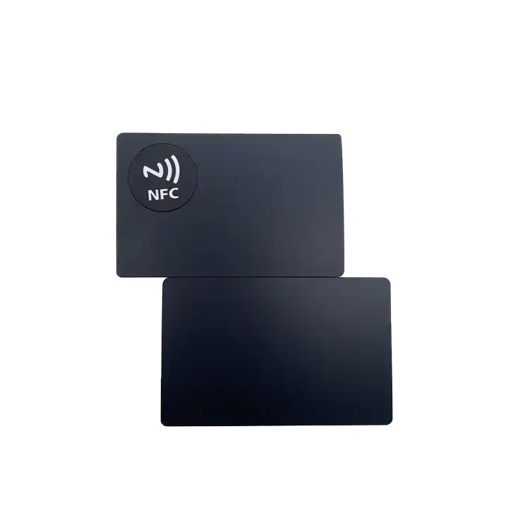 Custom Black Matte Stainless Steel  RFID Metal Sublimation VIP Business Card with logo Blank NFC Metal Card