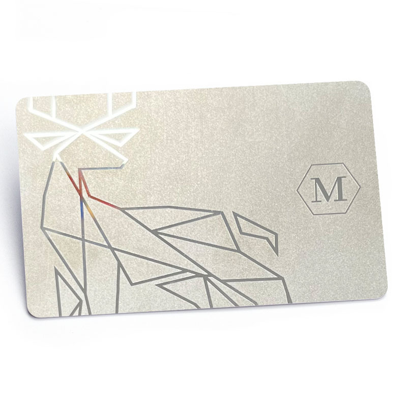 Custom metal business cardss NFC sublimation gold laser engraving cards size blank business cards