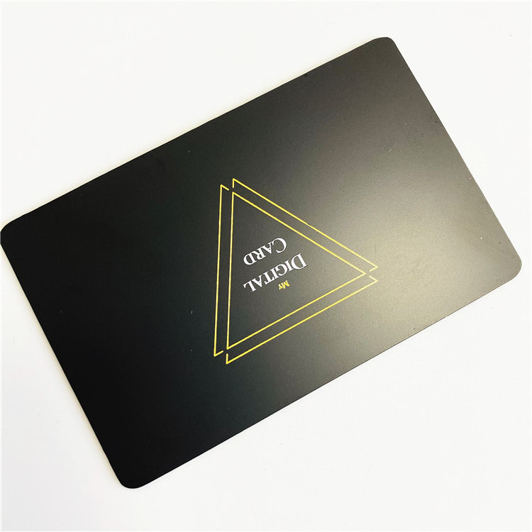 Custom Black Matte Stainless Steel  RFID Metal Sublimation VIP Business Card with logo Blank NFC Metal Card