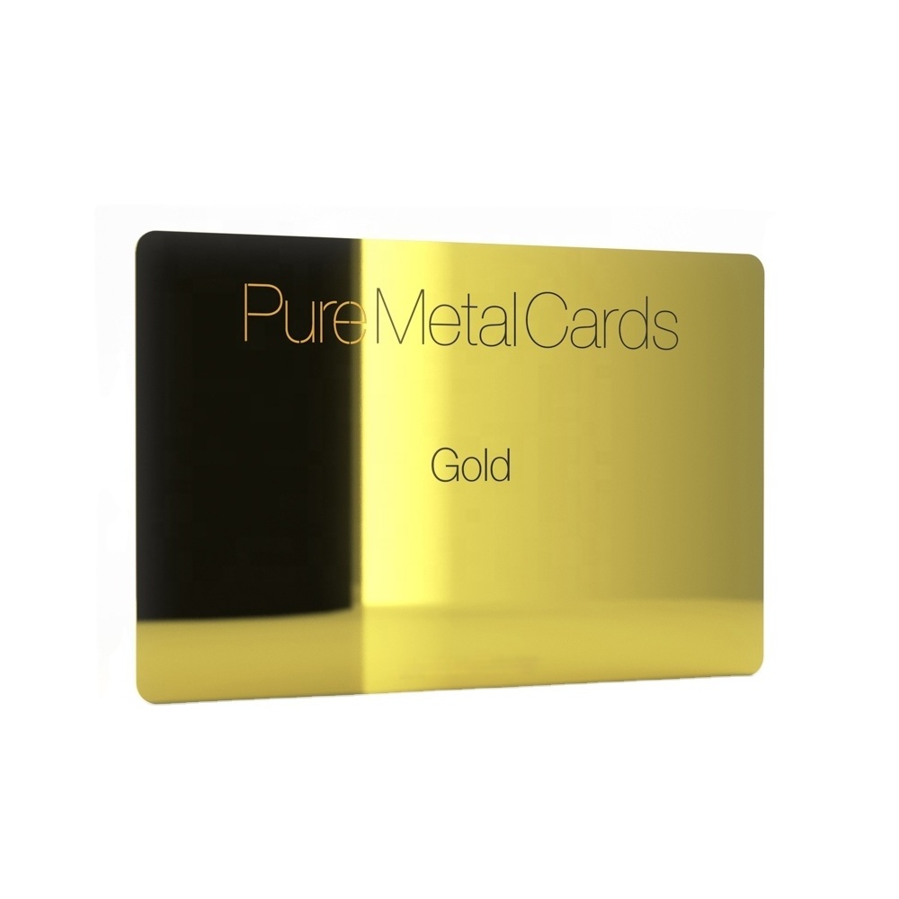 High-End Custom Nfc 4k Gold Metal Cards Business Card With Qr Code