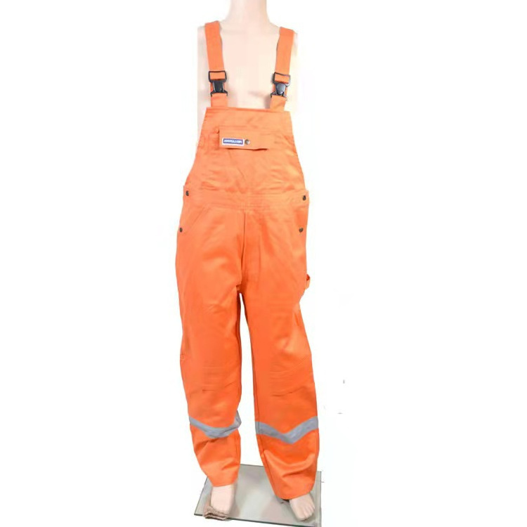 Custom Heavy Duty Reflective Construction Safety Workwear Uniforms Bib Overalls Industrial Work Pants Cargo Jumpsuit for Men