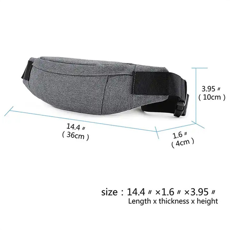 Latest Design Nylon Waterproof Running Adjustable Hip Waist Belt Crossbody Fanny Pack Sling Bags for Men