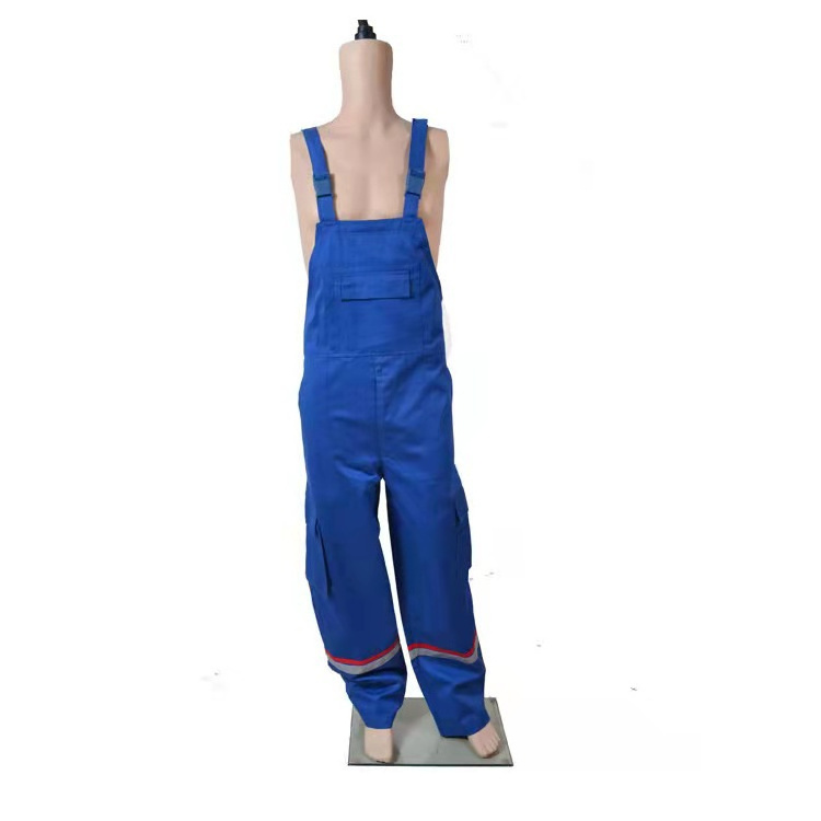 Custom Heavy Duty Reflective Construction Safety Workwear Uniforms Bib Overalls Industrial Work Pants Cargo Jumpsuit for Men