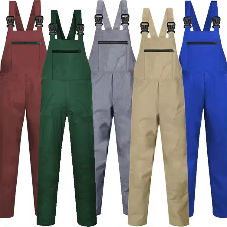 Fashion Functional Working Multi Tool Pockets Industry Coverall Overalls Cargo Jumpsuit Workwear Bib Pants