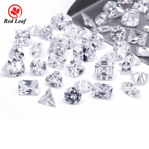 Redleaf Gems 3A 5A Zircon CZ Stone Loose Gemstone Wholesale Hot Sell Round Cut White Colors Small Cubic Zirconia