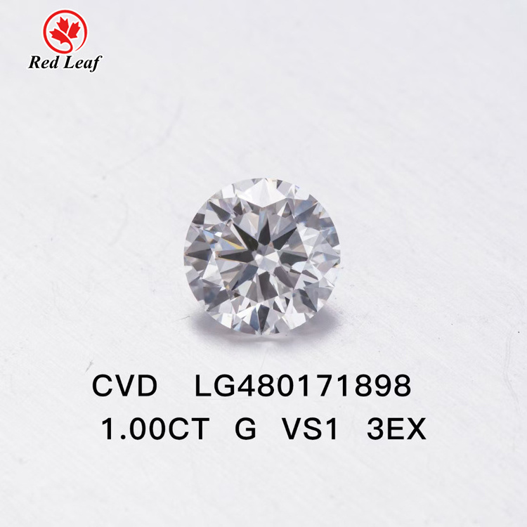 Redleaf Cvd diamond 2021popular 1.08ct cvd diamond vs1 white round lab grown gemstone