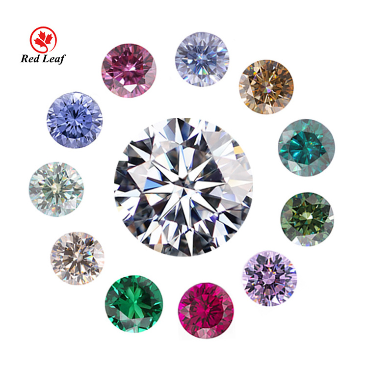 Redleaf Moissanite Custom D Color VVS GRA certified Loose Moissanite Diamond 4mm 6mm 8mm Mossanite Stones Loose Moissanite