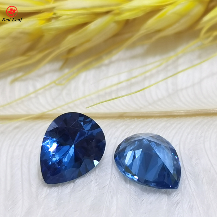 Redleaf jewelry aquamarine blue spinel  oval shape 12*16mm synthetic spinel price per carat loose gemstone