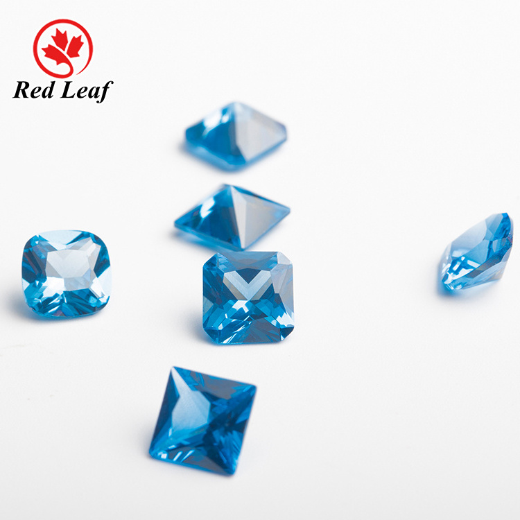 Redleaf jewelry aquamarine blue spinel  oval shape 12*16mm synthetic spinel price per carat loose gemstone