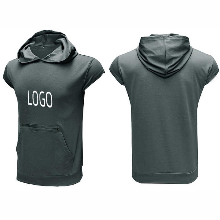 GYM Fitted OEM Wholesale Sublimated Custom Classic Compression Sleeveless Hoodie Sweatshirts For Men Youth Adult