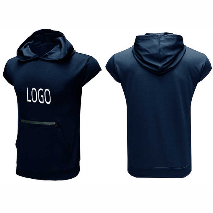 GYM Fitted OEM Wholesale Sublimated Custom Classic Compression Sleeveless Hoodie Sweatshirts For Men Youth Adult