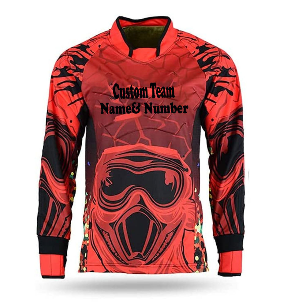 2023 Stretch Ribbed Cuffs Providing Slim Athletic Fit for Maximum Comfort Custom Sublimation Paintball Jersey for Men