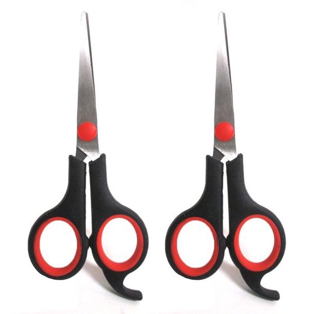 5 Inches Professional Hair Cutting Scissors Barber Salon Shears Hairdressing with Plastic Handles and Steel Blade