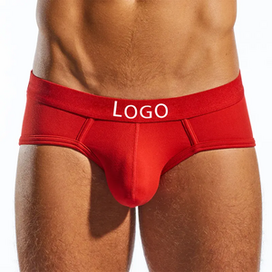 New Fashion Custom Cotton Red OEM Breathable Casual Hot Sale Men's Briefs Wholesale Comfortable Men Underwear