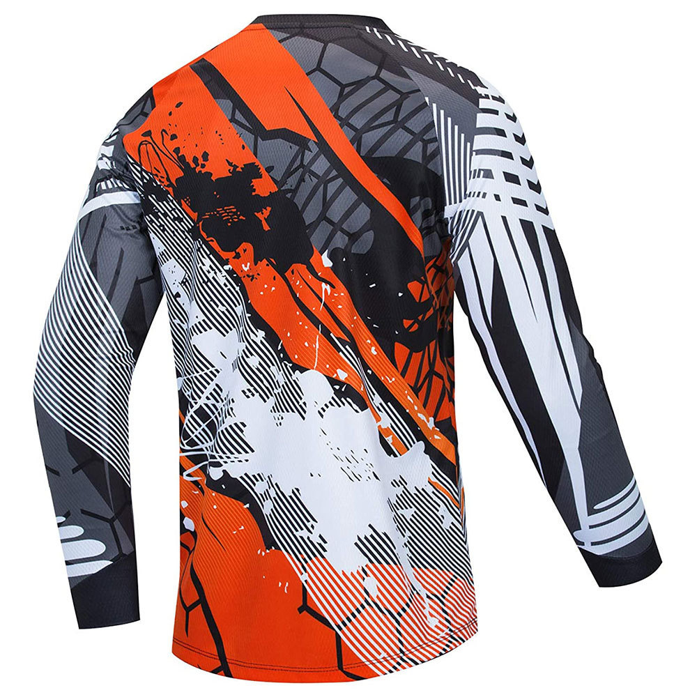 Low MOQ Custom Sublimation Street Men Jersey Customized Blank Motocross Jersey Relaxed and Comfortable Fit For Rider