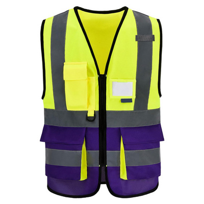 High Visibility Reflective Security Safety Vest Safety Clothing Reflective Cotton Nylon Breathable Work Breathable Safety Vest