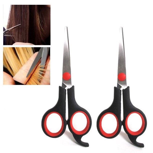 5 Inches Professional Hair Cutting Scissors Barber Salon Shears Hairdressing with Plastic Handles and Steel Blade