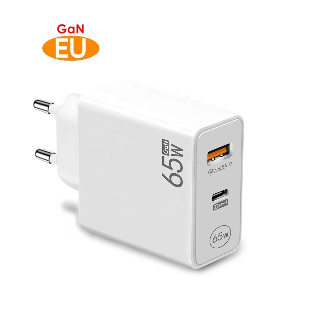 Dual USB ports QC3.0 Fast Charger 5V Wall Charger 9v 12v USB C PD 33W GaN Charger Fast Charging for iPhone samsung xiaomi