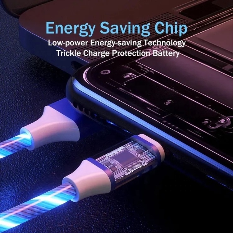 Glowing Cable Mobile Phone Charging Cables LED light Micro USB Type C Charger For Samsung Xiaomi iPhone Charge Wire Cord