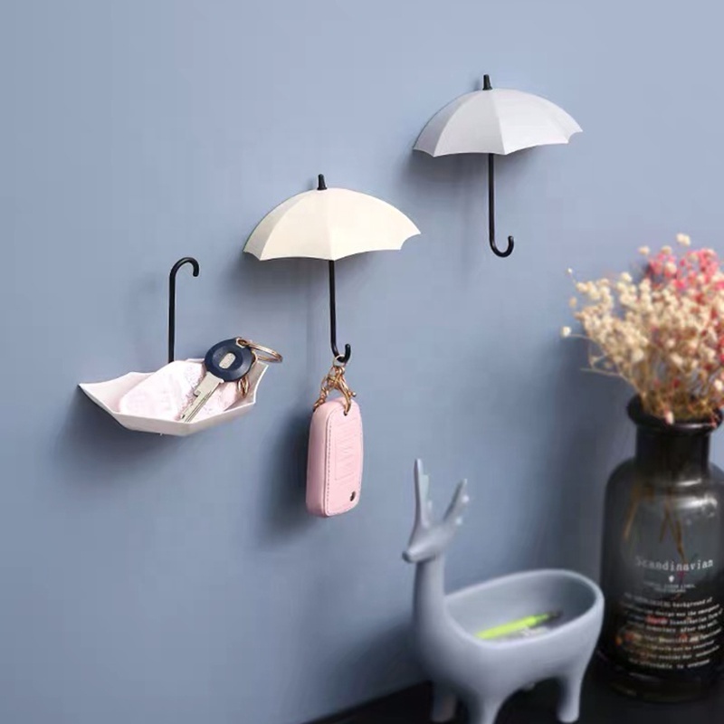 Creative kitchen bathroom cute stick door small plastic wall umbrella hook