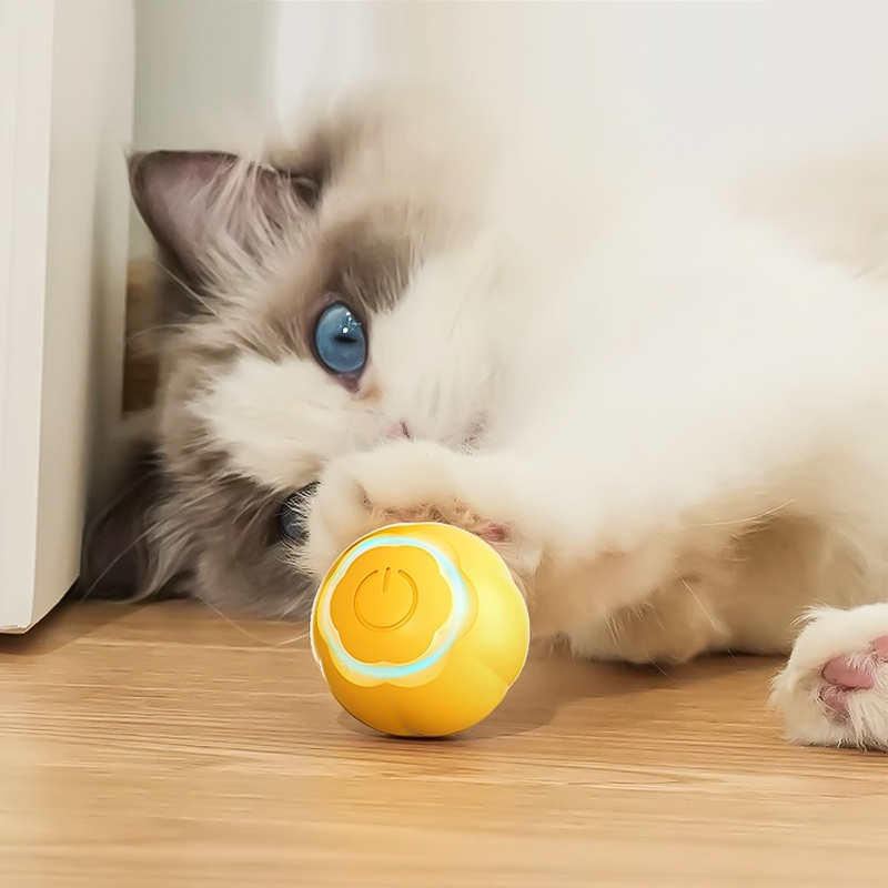 Electric Pet Cat Toys Automatic Rolling Smart Gato Ball Training Self-moving Kitten Toy Cat Playing Indoor Interactive Pet Toys