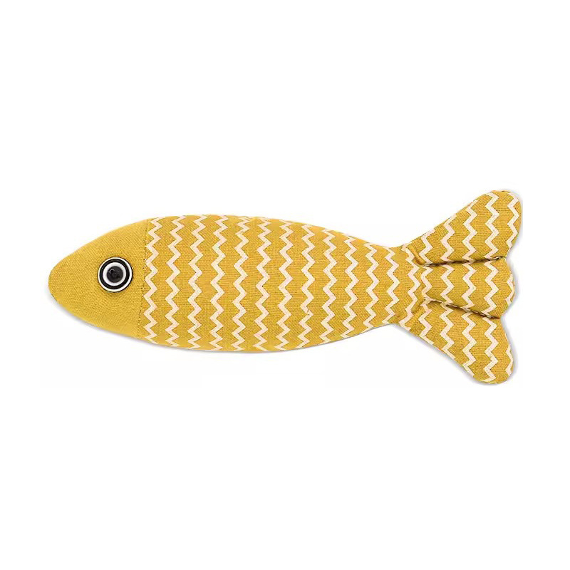 Custom Pet Dog Cat Daily Training Bite Resist Pet Nip Nibblers Catnip Toy Durable Teeth Cleaning Plush Fish Cat Chew Toy