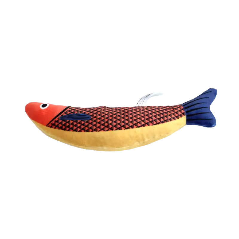 Custom Pet Dog Cat Daily Training Bite Resist Pet Nip Nibblers Catnip Toy Durable Teeth Cleaning Plush Fish Cat Chew Toy