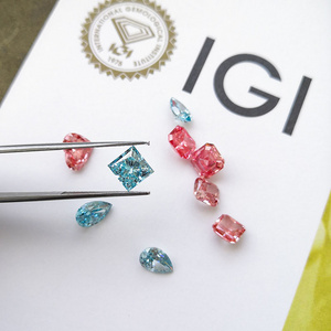 Colored Lab Grown Diamonds CVD HPHT Blue And Pink Real Diamond For Factory Price Cultivate diamonds