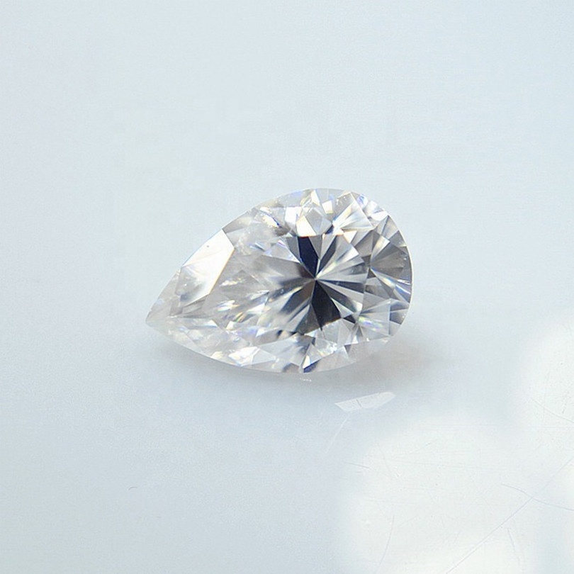 DEF color VVS calrity moissnaite diamond Pear brilliant shape cutting moissanite Loose moissanite price per carat