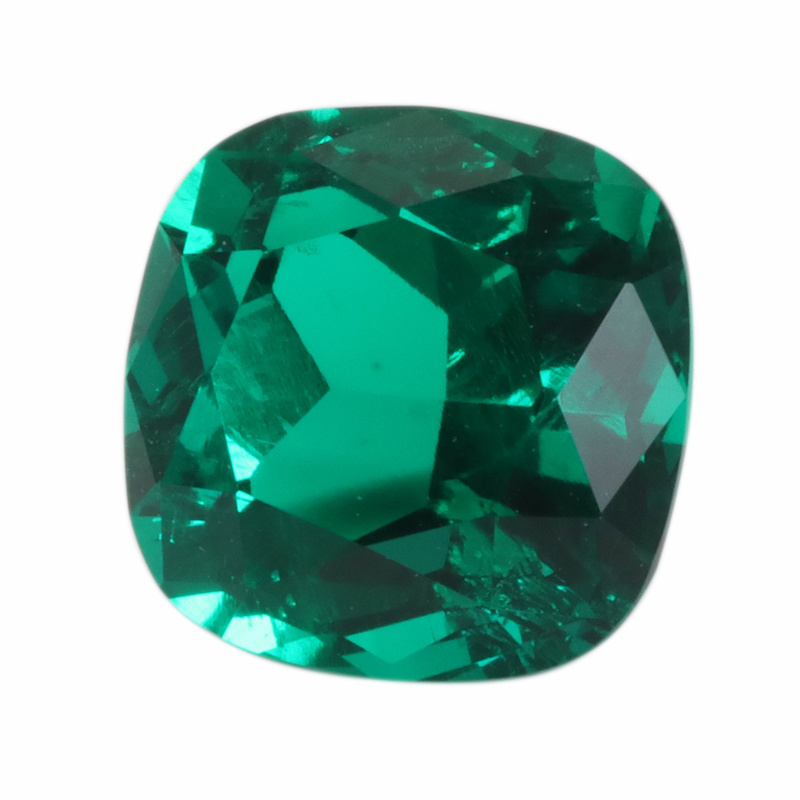 Synthetic Emerald Stone China Factory Directly Sale Cushion Cut Colombia Lab Grown Emerald Stone Price Per Carat