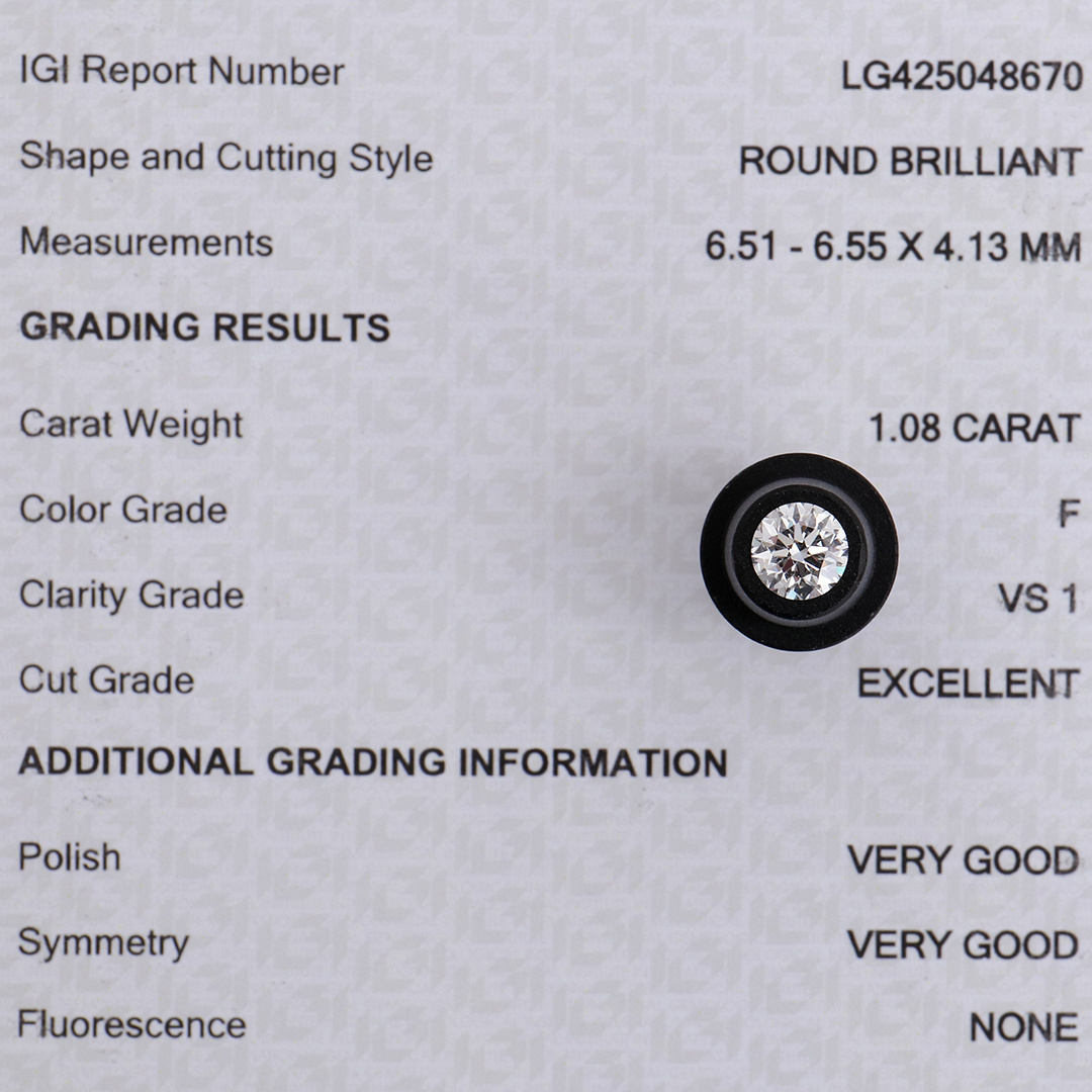 IGI Certified VVS CVD HPHT diamonds 1ct 1.5ct 2ct lab F vs1 white round diamond lab grown diamonds in stock