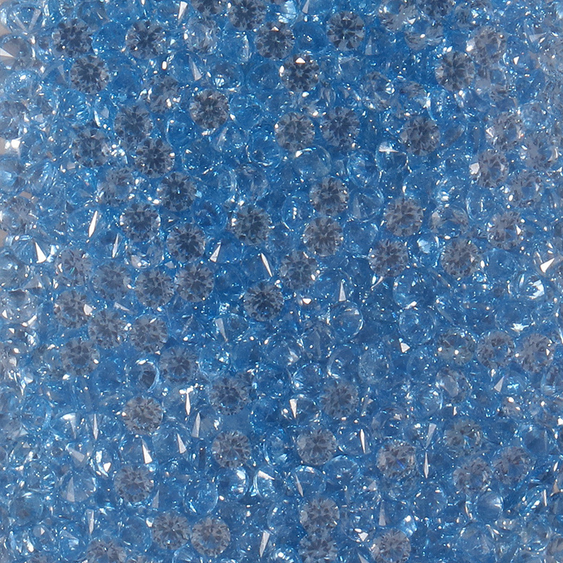 Wuzhou factory 1mm 1.1mm 1.2mm 1.5mm 1.8mm 2mm size available aquamarine synthetic spinel loose stone