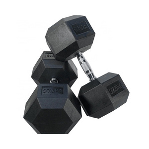 Wholesale Hot Selling high quality fitness equipment Men's Rubber gym home Hex Dumbbells