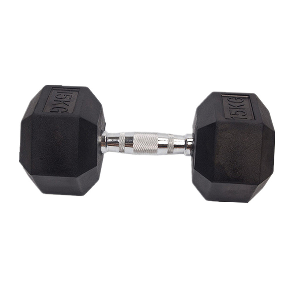 Wholesale Hot Selling high quality fitness equipment Men's Rubber gym home Hex Dumbbells