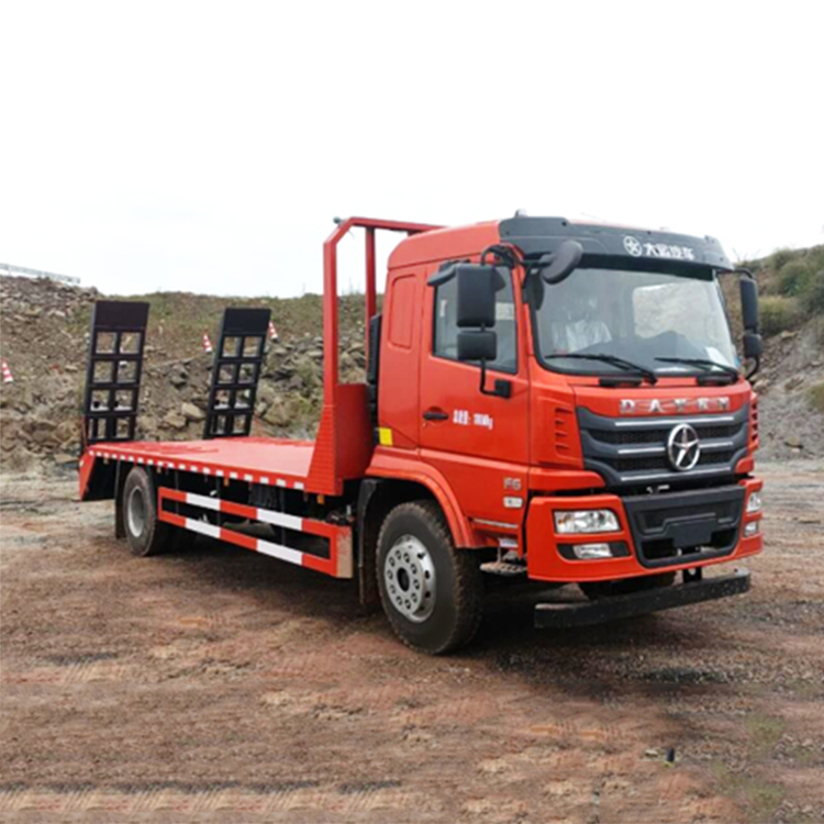 dayun  LHD Cargo Truck With Flatbed Trailer Boom Crane Truck 10T Lifting Capacity