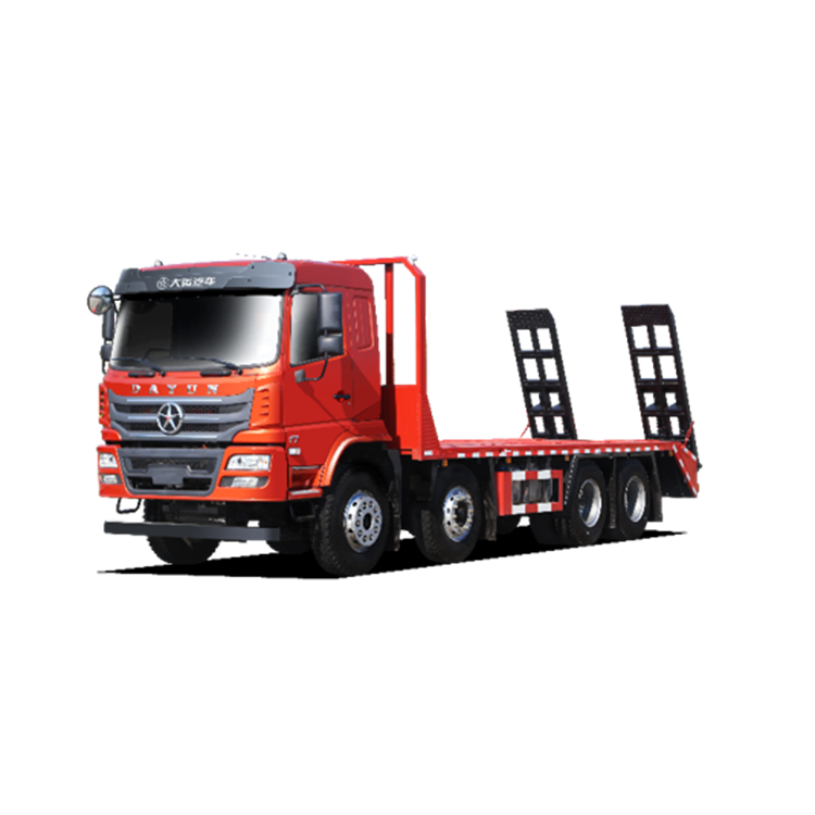 dayun  LHD Cargo Truck With Flatbed Trailer Boom Crane Truck 10T Lifting Capacity