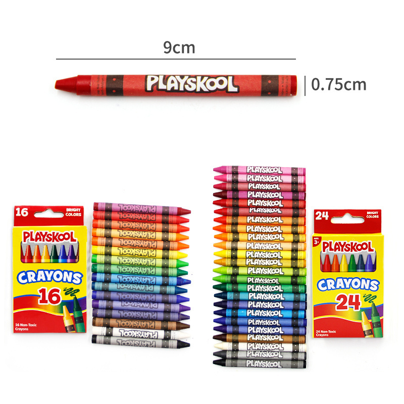 OEM baby washable  wax natural multi color  crayon sets for school  kids drawing and playing