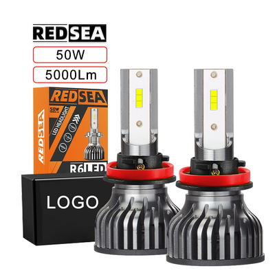 Redsea Super Bright H4 50W High Low Beam Led Headlight 12V Auto H11 Faro Led H4 Car Headlight Bulb H7 Luces Led H4 Faros Led