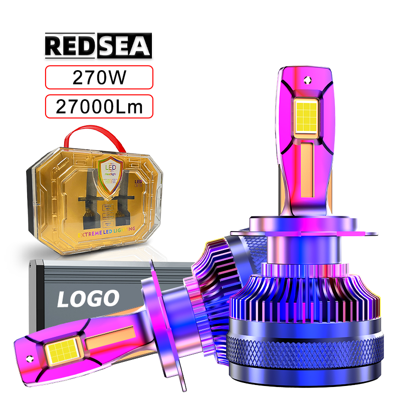 REDSEA Led Car Light 180W Super Bright CSP High Low Beam H4 Luces Led Para H1 Auto Luz H11 Focos 9005 Faro H7 Led Headlight Bulb