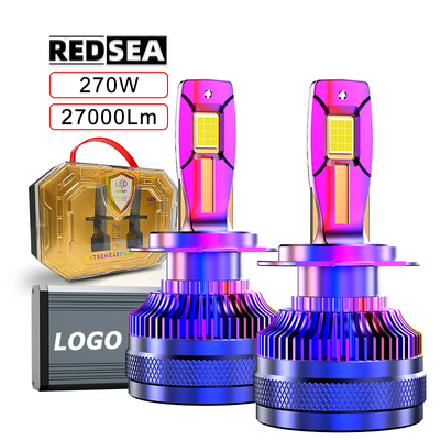 REDSEA 270W 50000Lm 4575 CSP Super Bright Led Car Light H1 Canbus High Low Beam H11 H4 H7 9005 9006 LED Headlight Bulb For Car