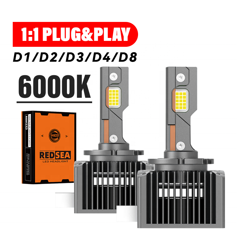 REDSEA 100W 10000lm Car Led headlight D1S D2S D3S D4S D5S D8S led headlight bulb D1S xenon bulb replacement kit D1S led