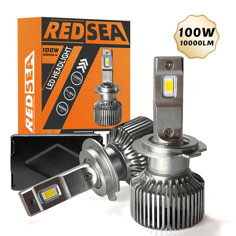 REDSEA high power A7 led headlights h4 150watt 20000lm 3570CSP chip v18 turbo led headlight h4 4300k h1 h7 h11 h13 9005 9006