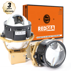 Redsea E301 mini blue lens bi-led 6000k 80w 3 inch bi led double light lens 3 reflective cups bi led projector lens 3.0 laser