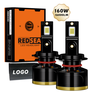 Redsea High Power 160W 16000LM 6500K LED Headlight Bulb R8B H1 H3 H4 H7 H13 9005 9006 9012 9004 9007 High Low Beam LED Headlight