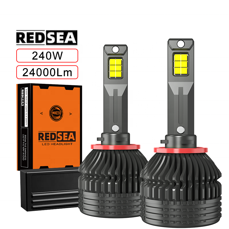 REDSEA high power 240W 24000lm L12 led headlights w211 luz led auto h4 h7 h11 headlight led bulb manufacturer