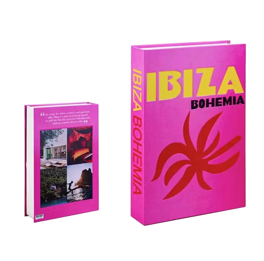 Foldable Designer Book Boxes Travel Luxury Empty Channel Fake books Dummy Decor Home Ibiza Bohemia Decorative Book Lively Style