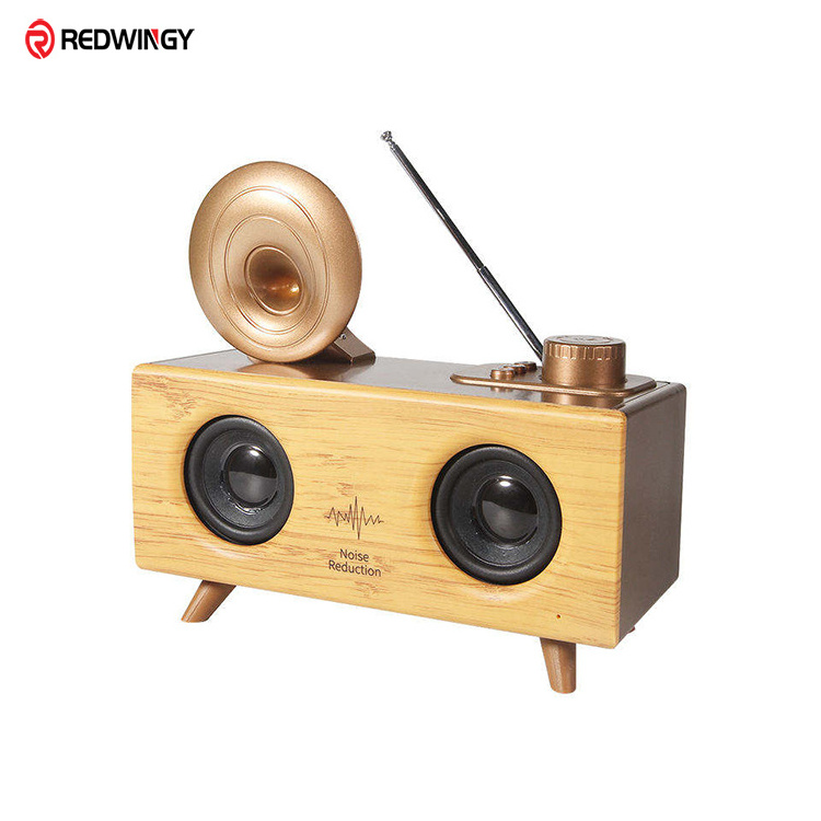 Cheap bluetooth speaker wood bluetooth speaker with fm portable mobile phone stand  Loud Stereo Audio Mini subwoofer speakers