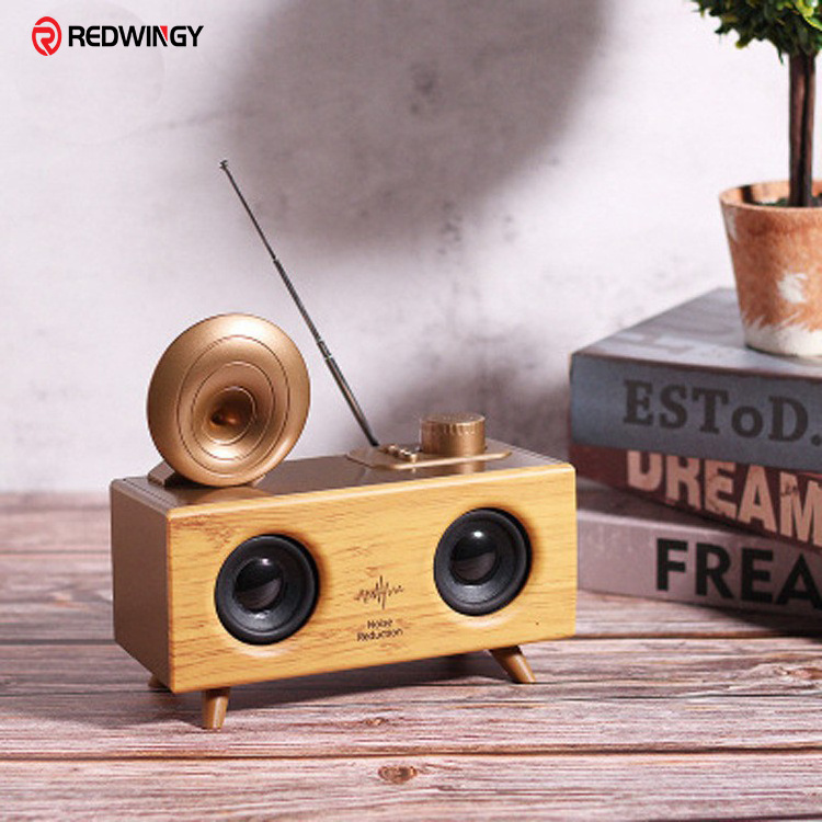 Cheap bluetooth speaker wood bluetooth speaker with fm portable mobile phone stand  Loud Stereo Audio Mini subwoofer speakers