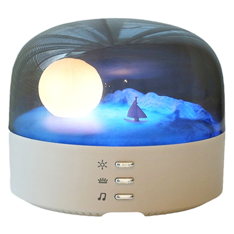 LED Warm Light Table Moon Lamp Decorative Table Light for Reading Room Bedside Living Room Night Light Bluetooth Speaker Lamp